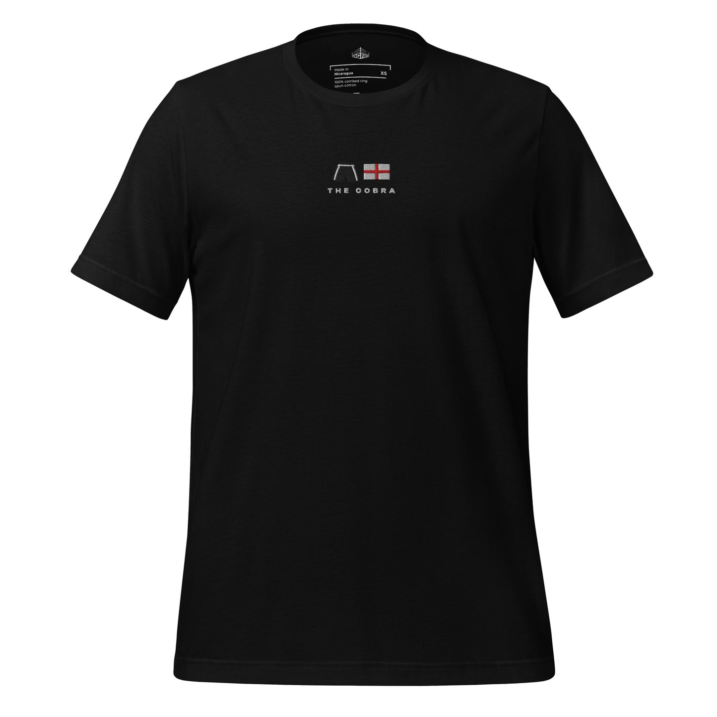 black The Cobra Embroidered Premium T-Shirt