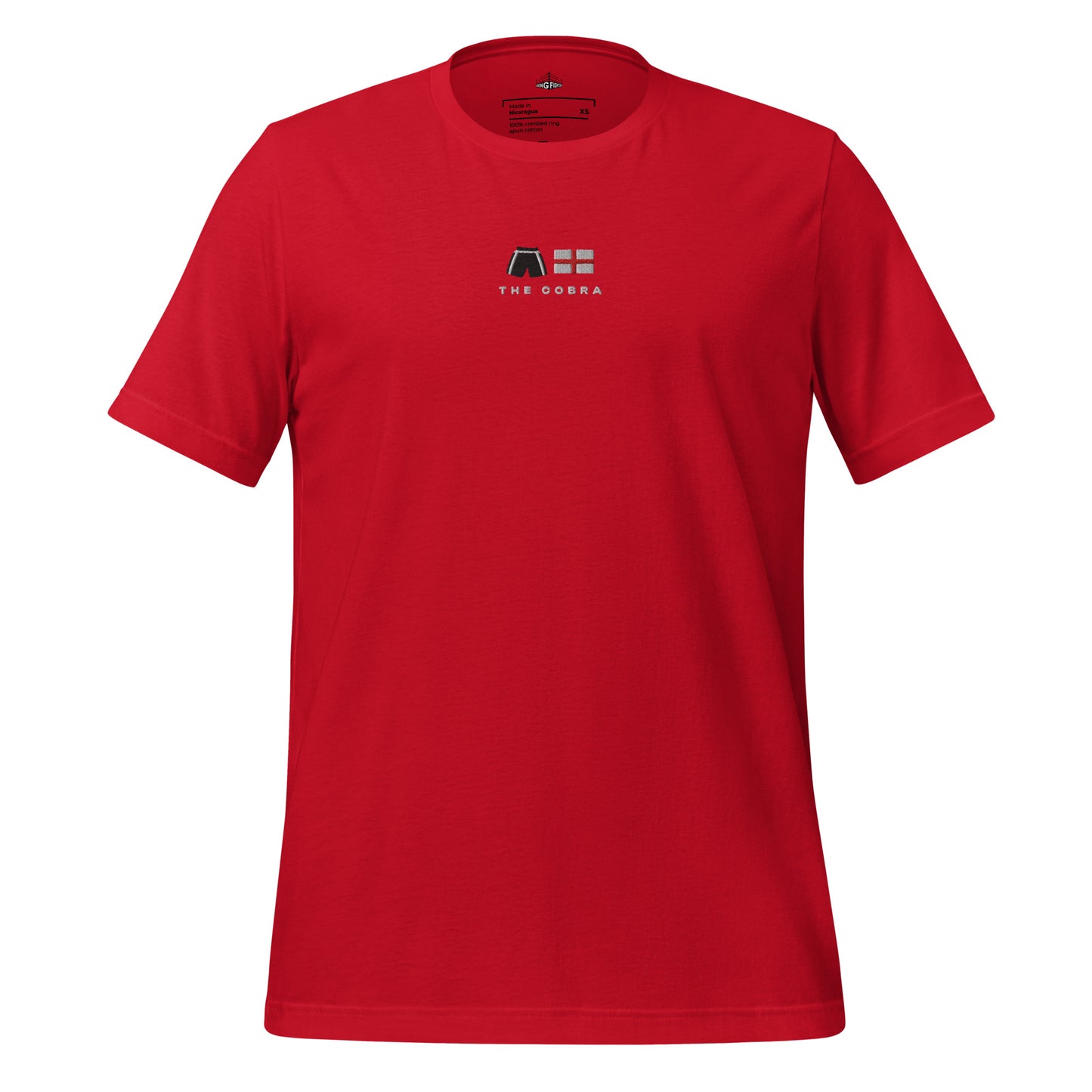 red The Cobra Embroidered Premium T-Shirt