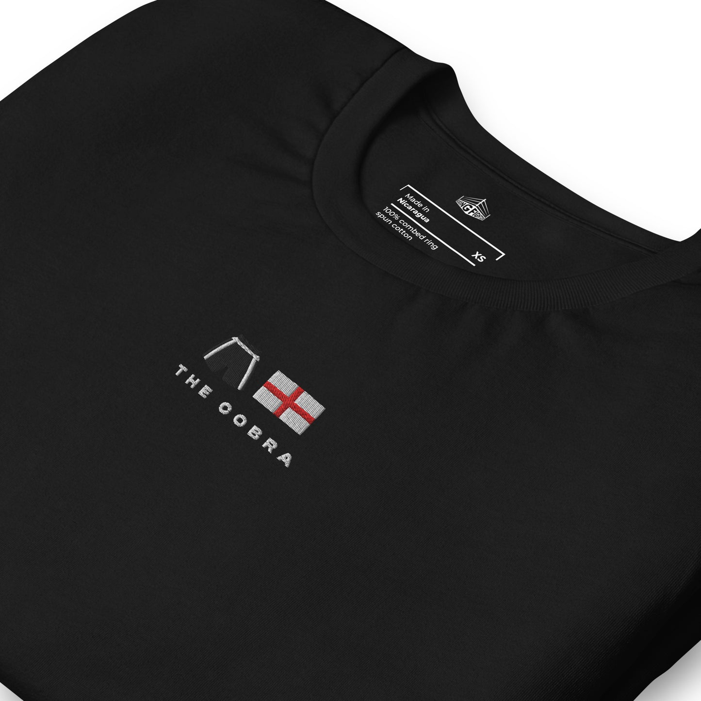 black The Cobra Embroidered Premium T-Shirt