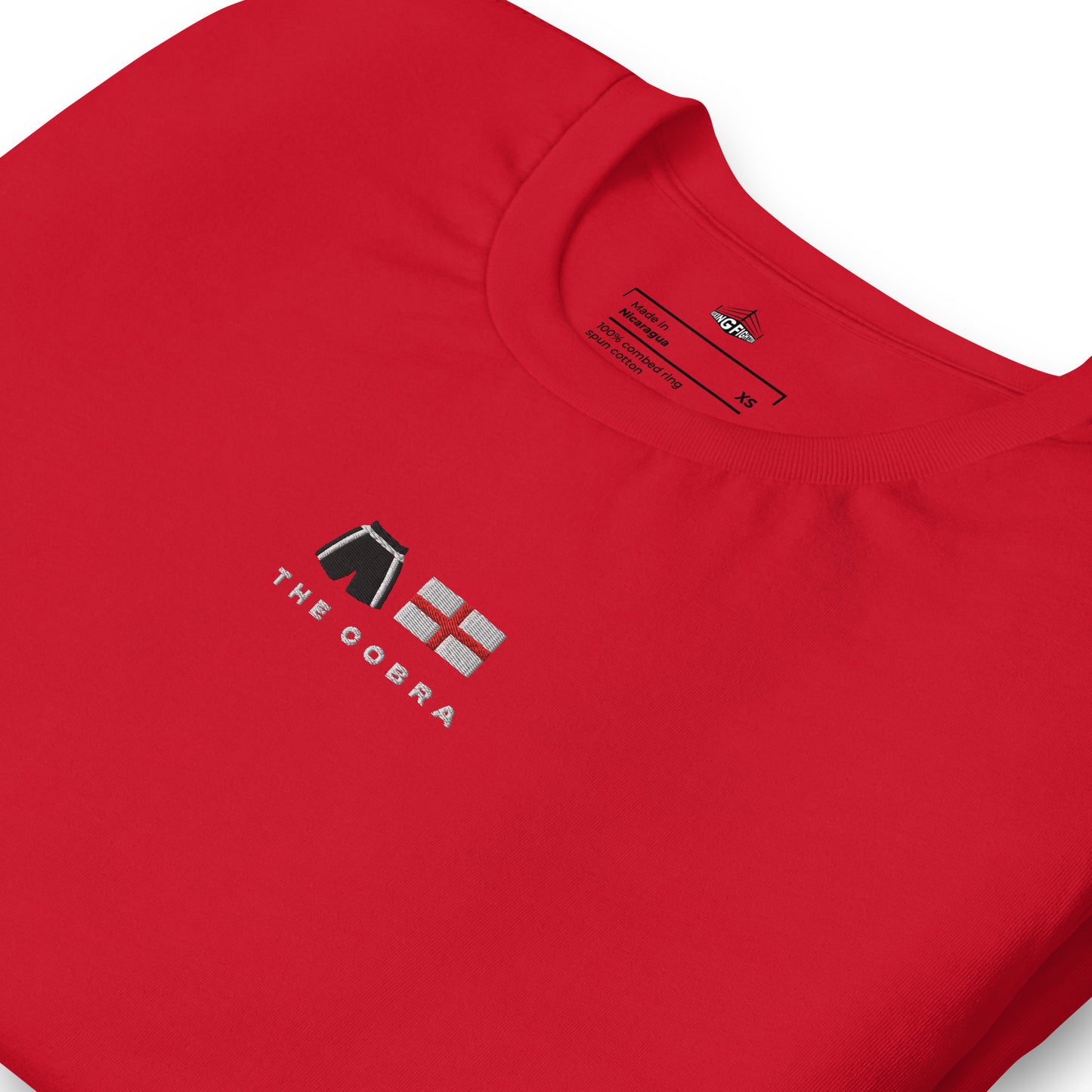red The Cobra Embroidered Premium T-Shirt