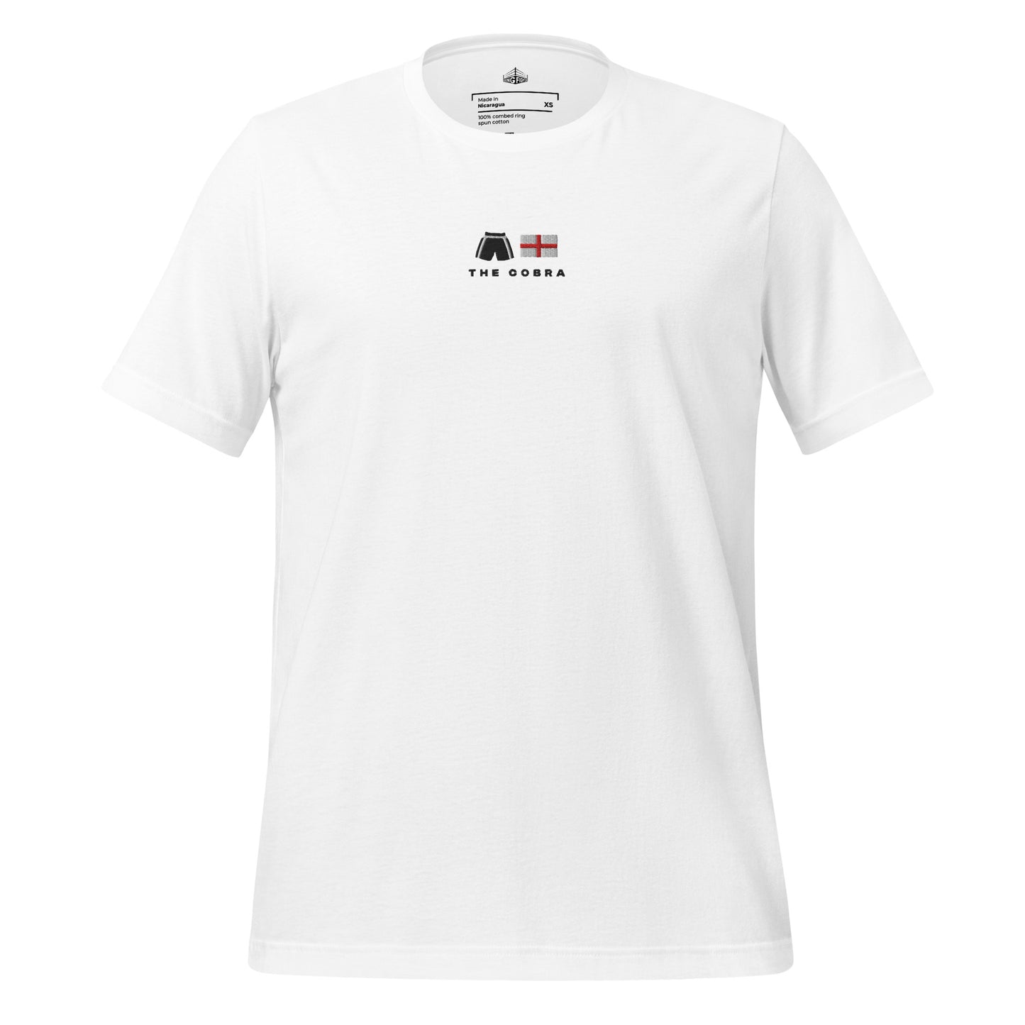 white The Cobra Embroidered Premium T-Shirt