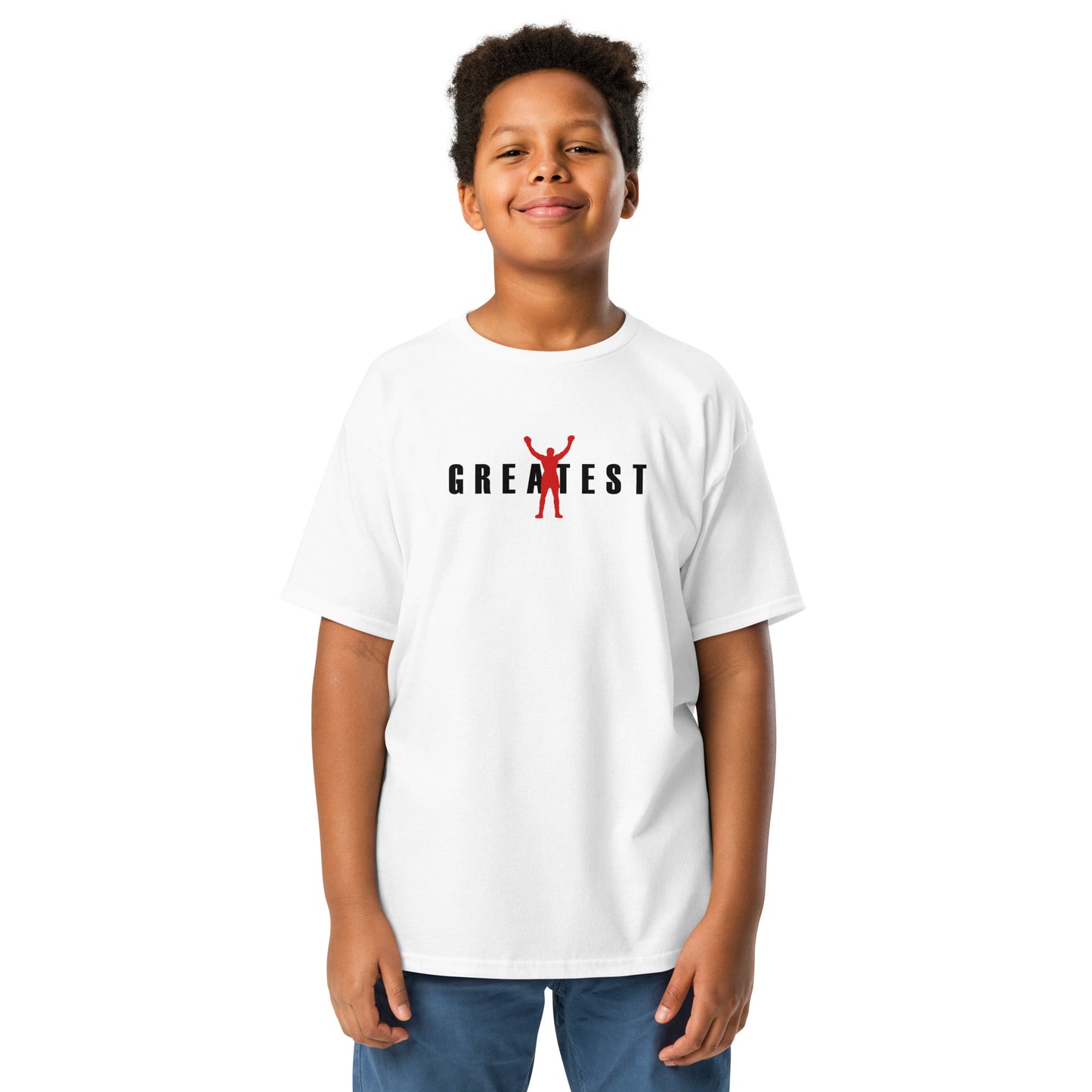 white Ali Greatest Kids T-Shirt