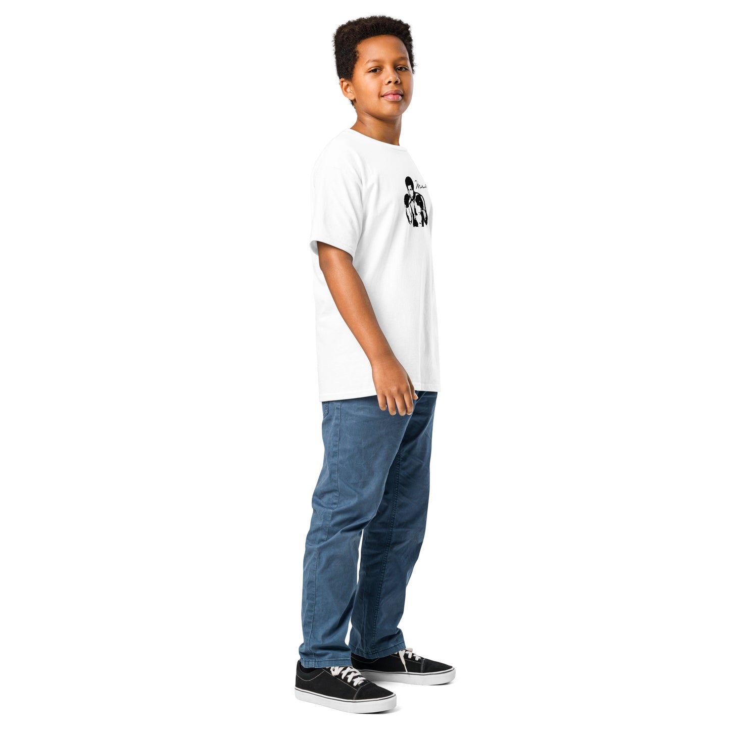 white Ali Signature Kids T-Shirt