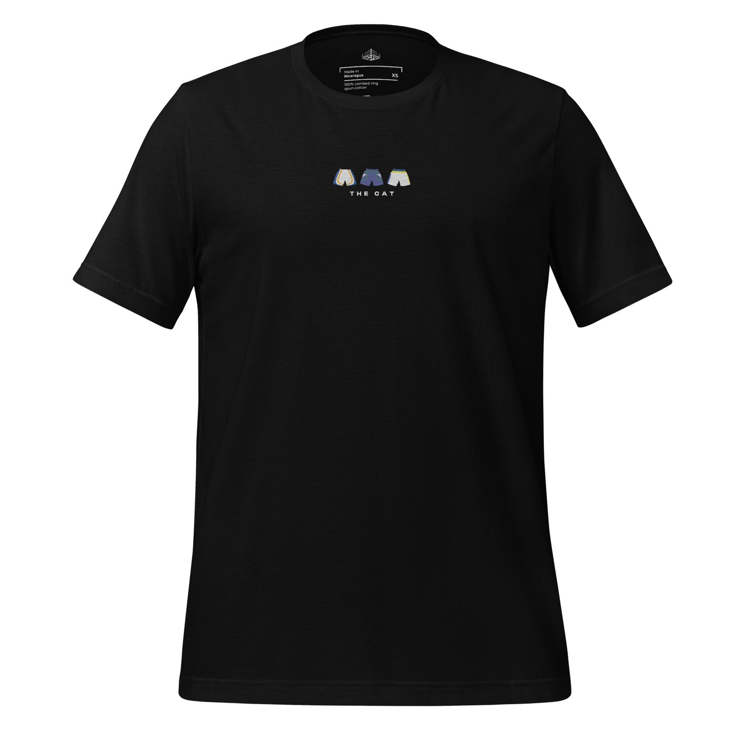 black The Cat Embroidered Premium T-Shirt