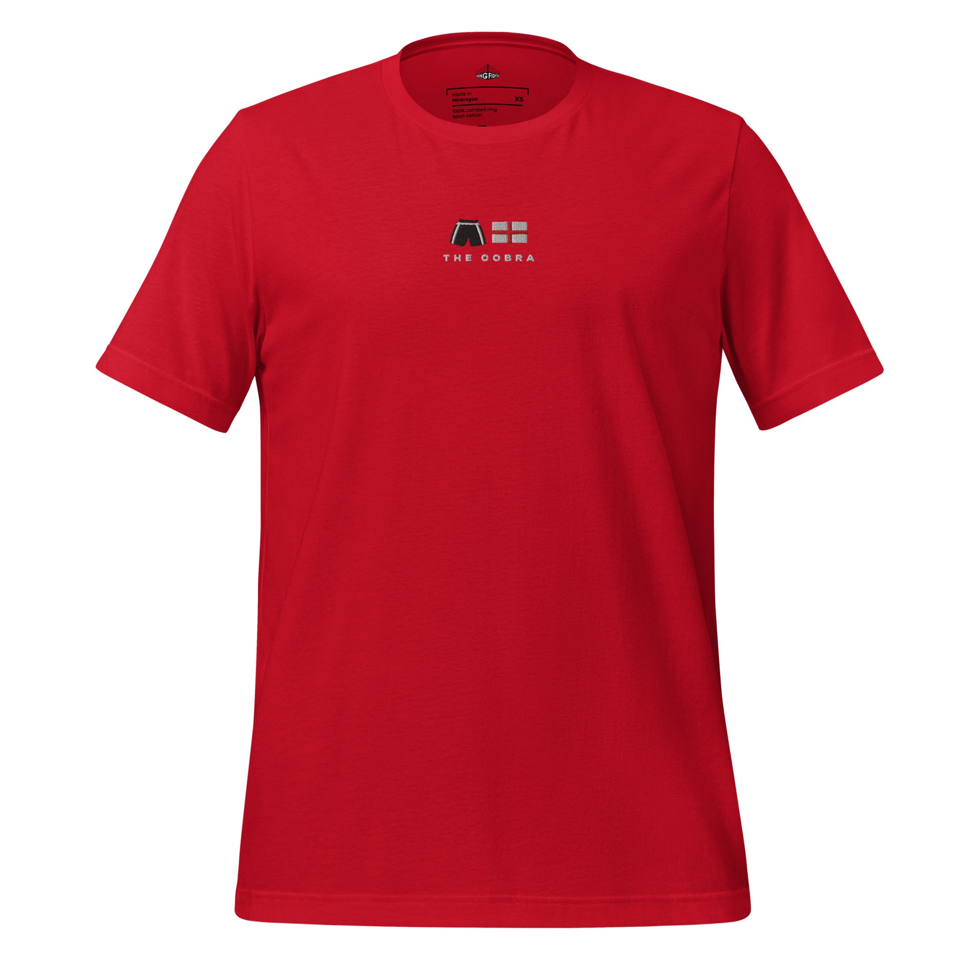 red The Cobra Embroidered Premium T-Shirt