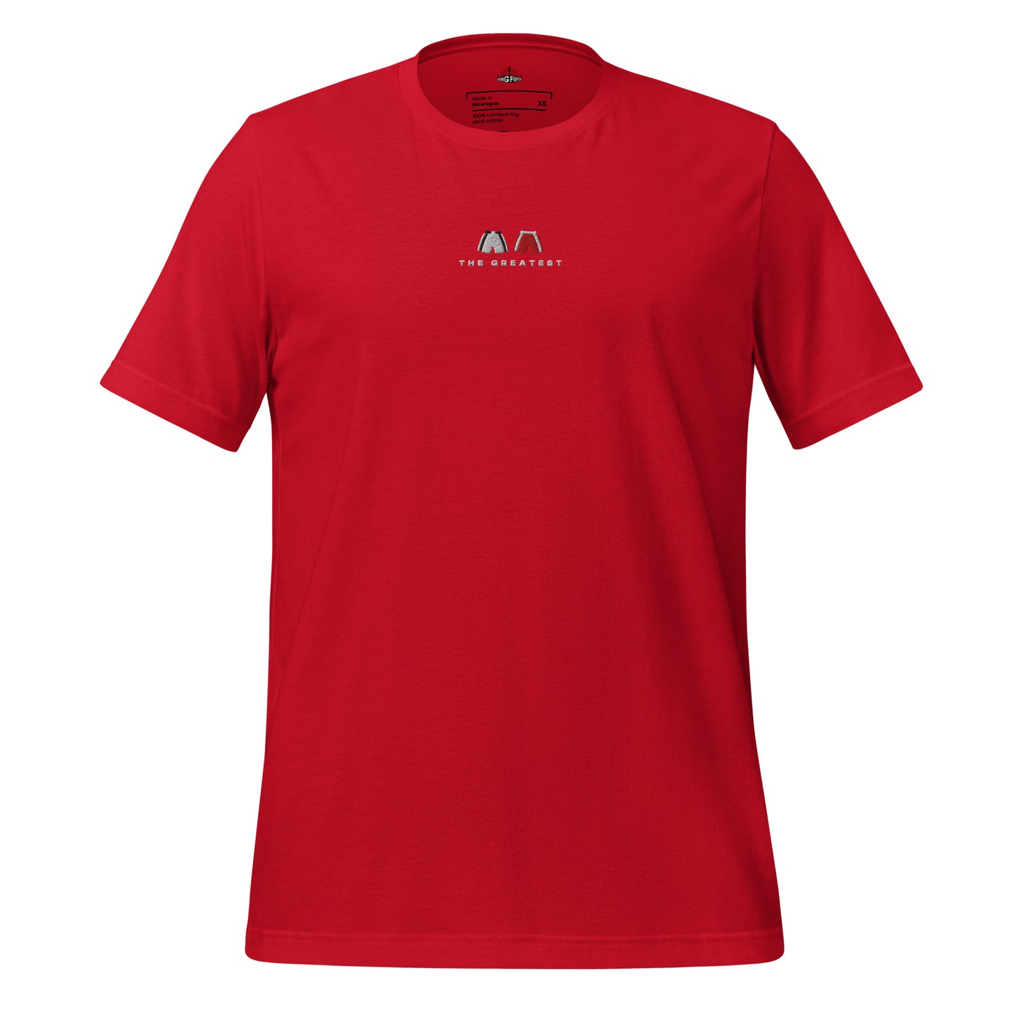 red The Greatest Embroidered Premium T-Shirt