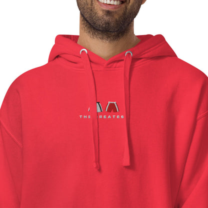 red The Greatest Embroidered Premium Hoodie