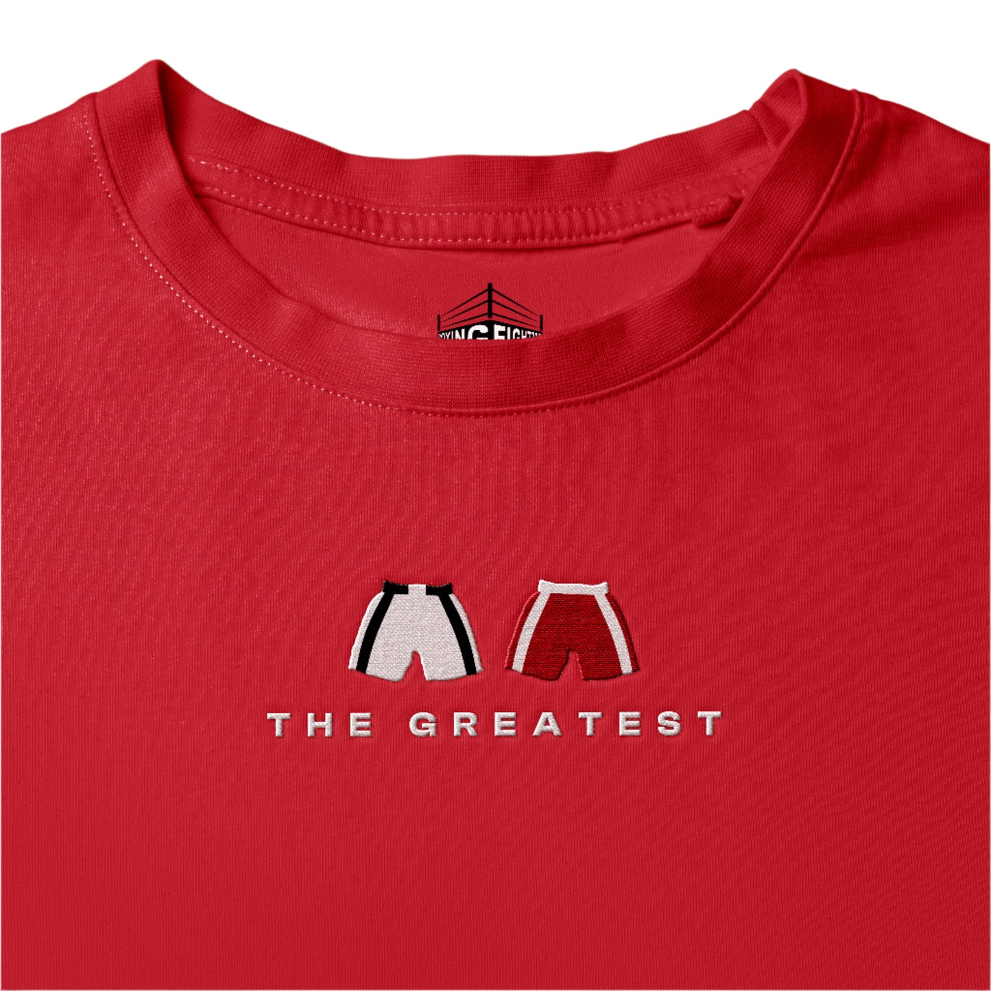 red The Greatest Embroidered Premium T-Shirt