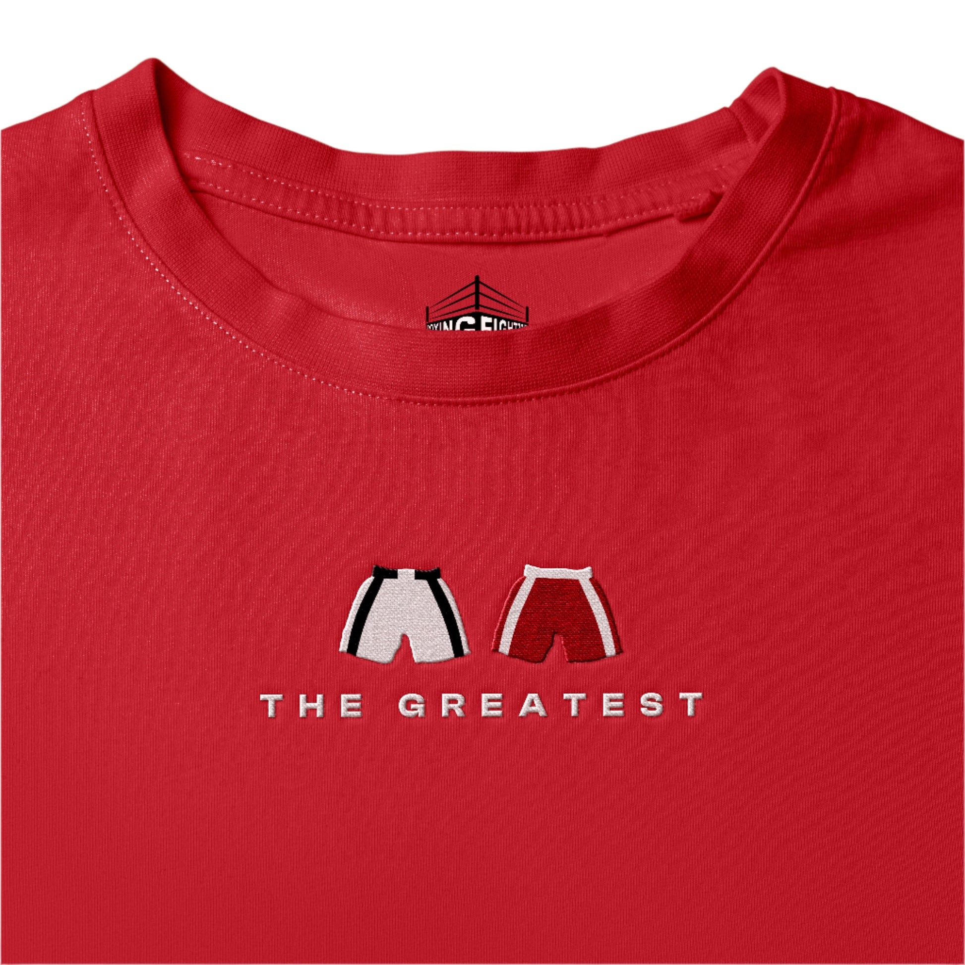 red The Greatest Embroidered Premium T-Shirt