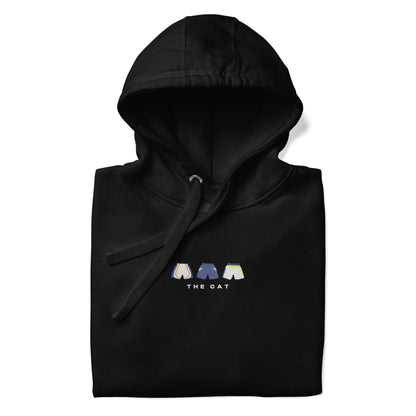 black The Cat Embroidered Premium Hoodie