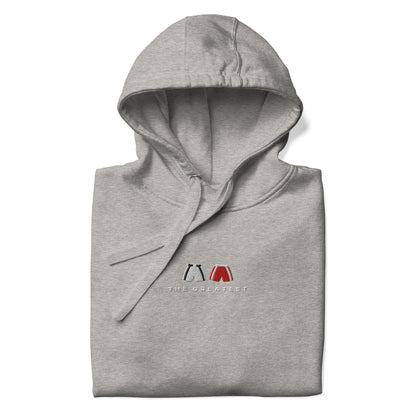 grey The Greatest Embroidered Premium Hoodie