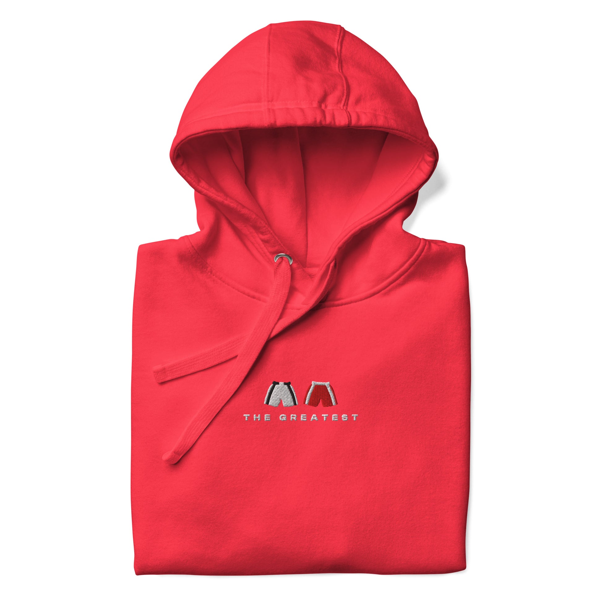 red The Greatest Embroidered Premium Hoodie