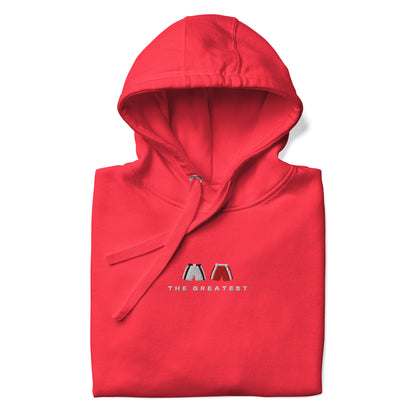 red The Greatest Embroidered Premium Hoodie