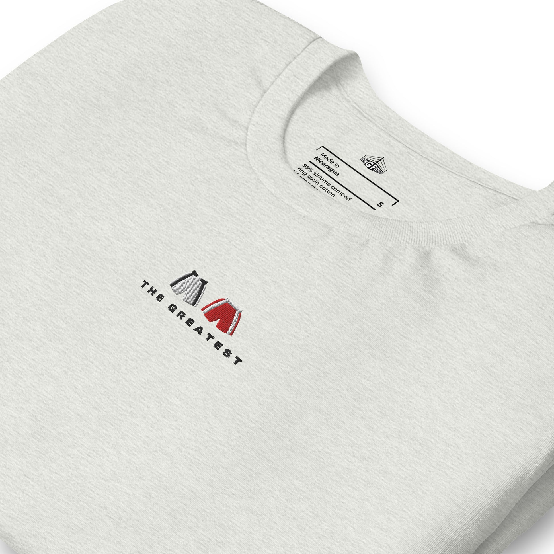 grey The Greatest Embroidered Premium T-Shirt