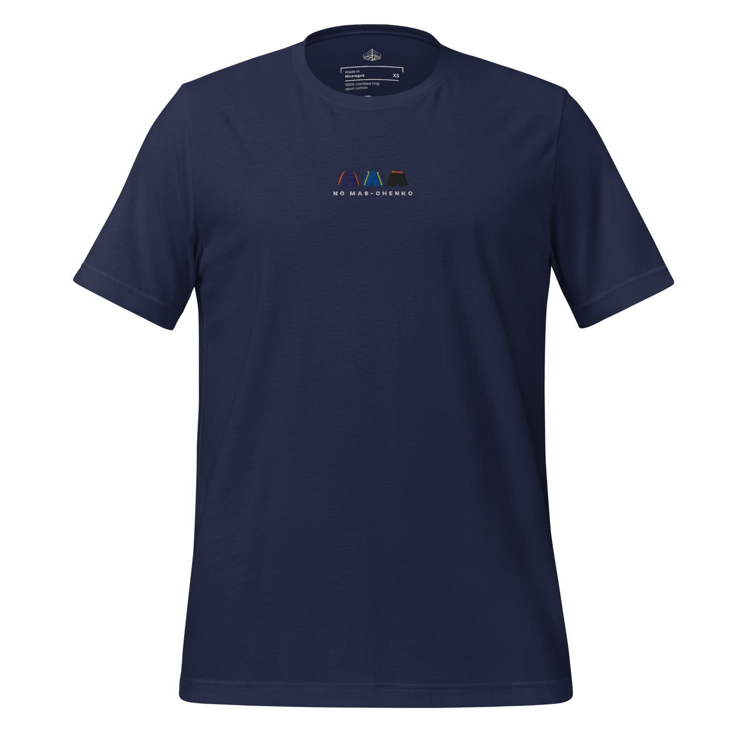 navy No Mas-Chenko Embroidered Premium T-Shirt