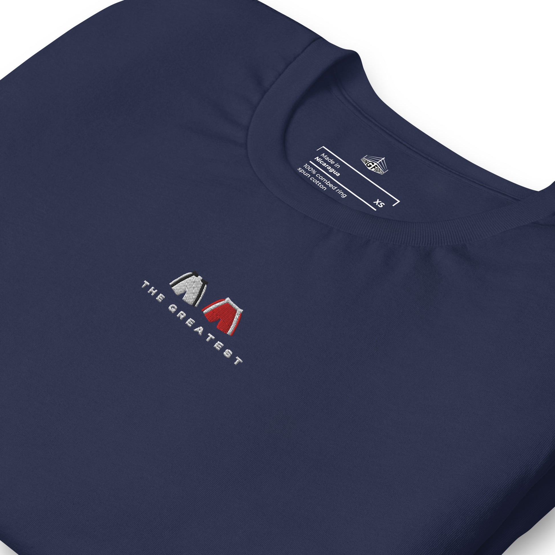 navy The Greatest Embroidered Premium T-Shirt