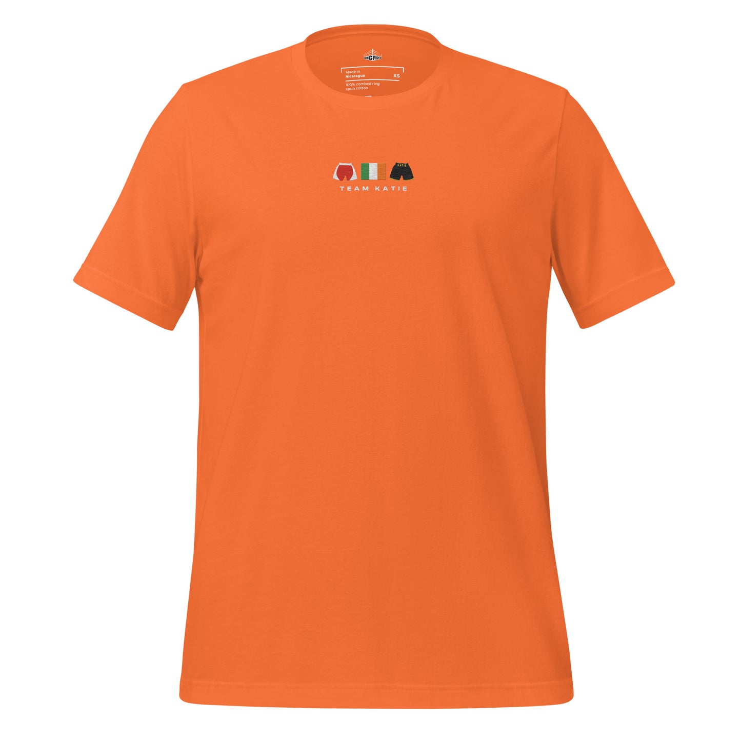 orange Team Katie Embroidered Premium T-Shirt