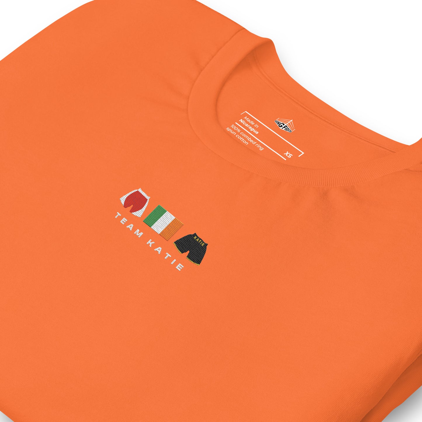 orange Team Katie Embroidered Premium T-Shirt