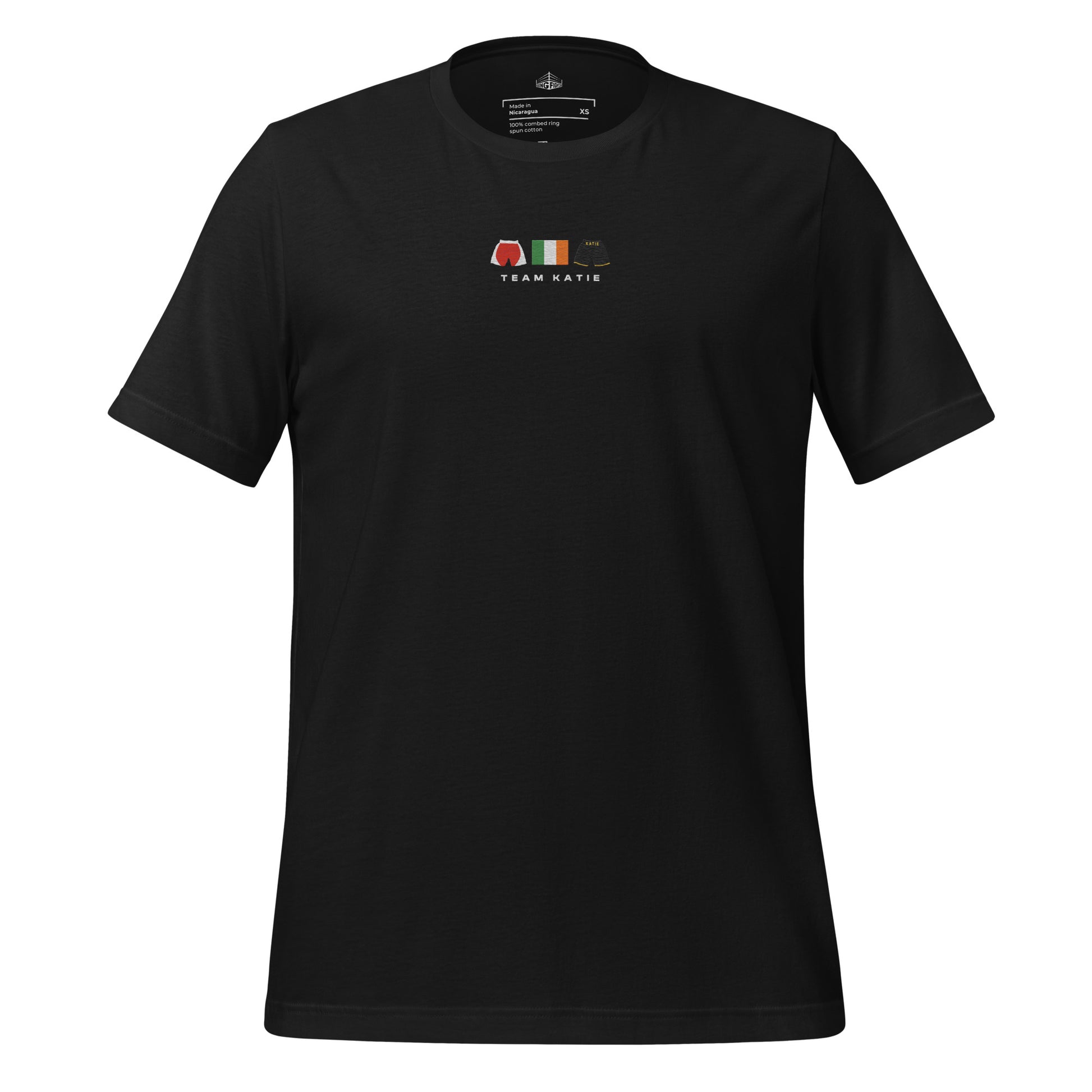 black Team Katie Embroidered Premium T-Shirt