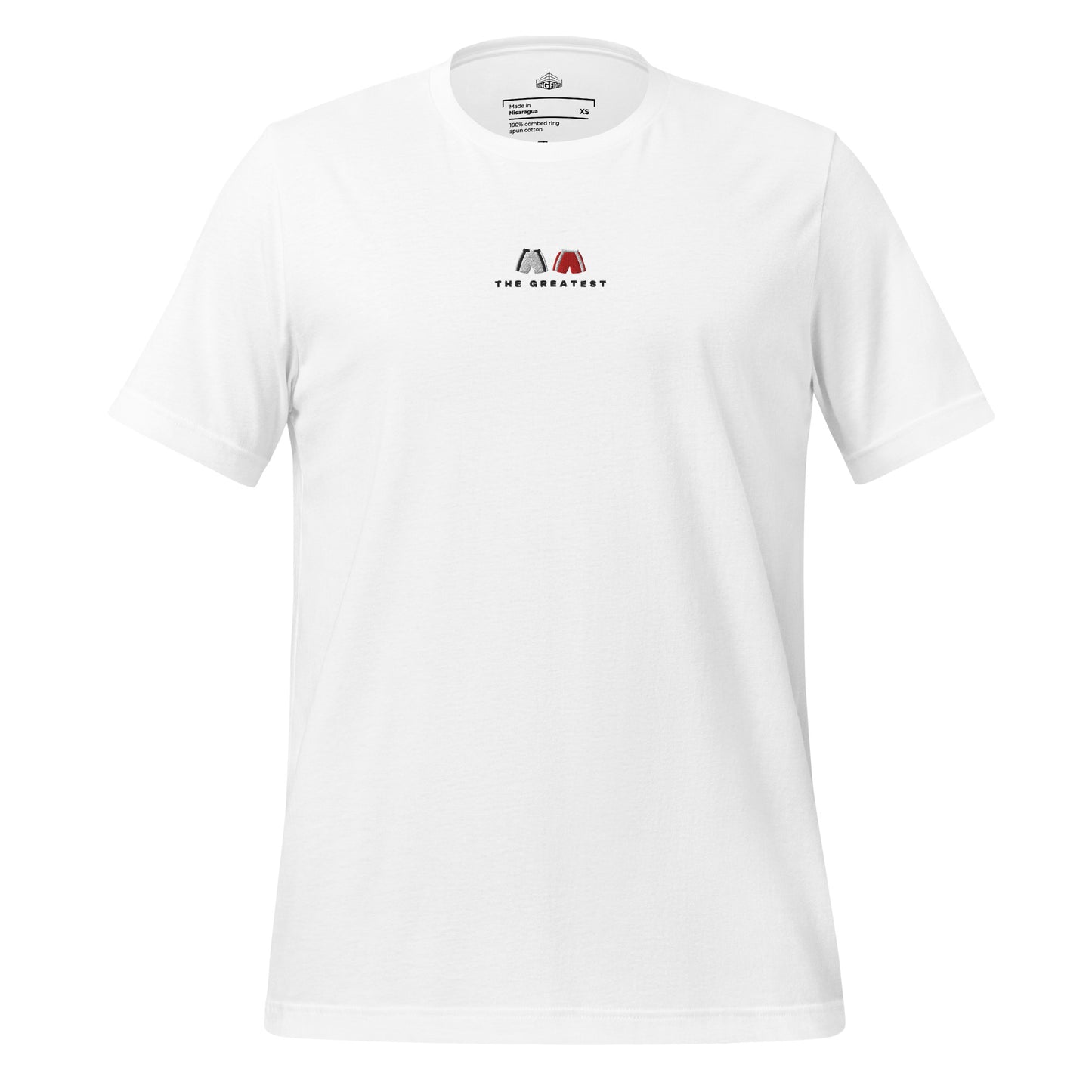white The Greatest Embroidered Premium T-Shirt