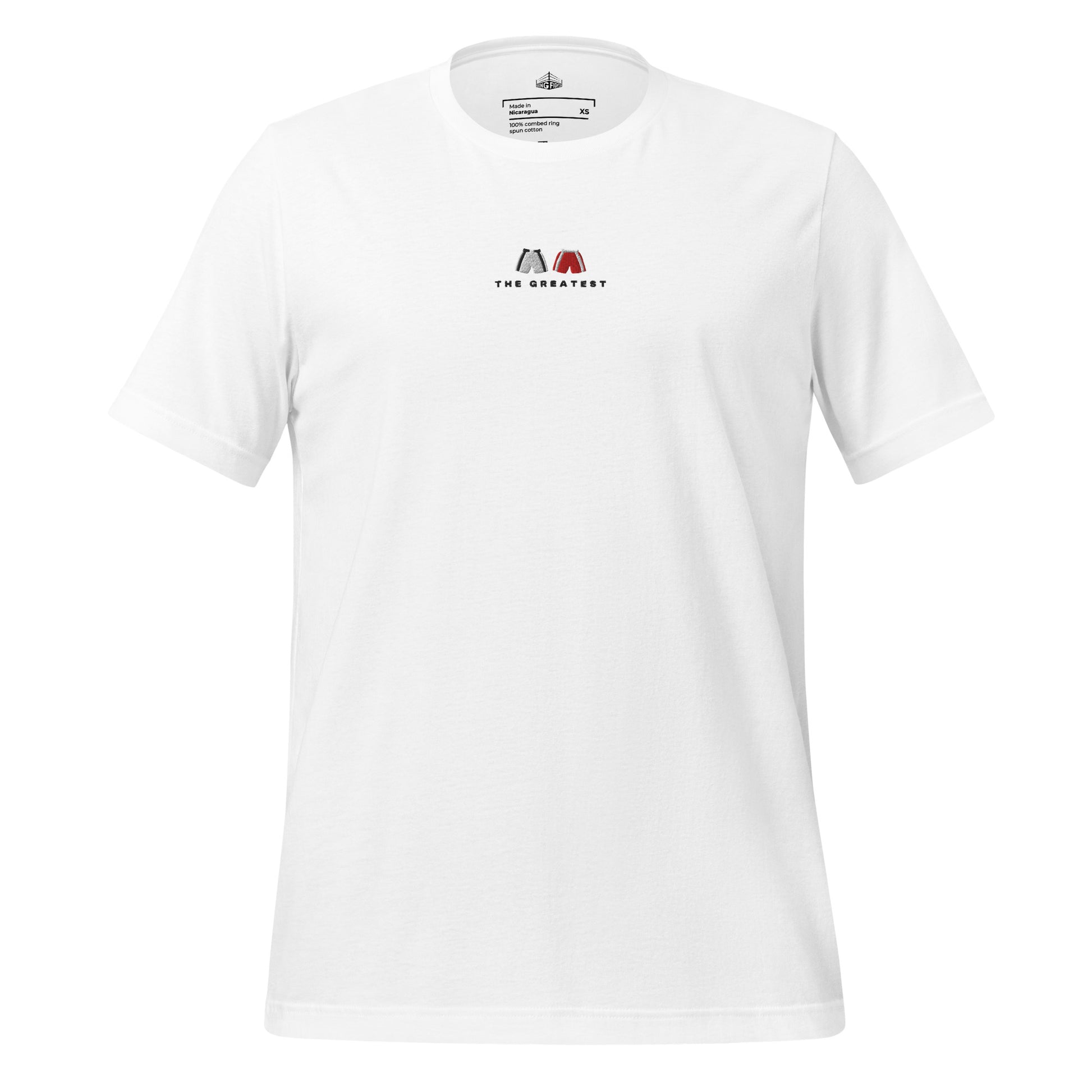 white The Greatest Embroidered Premium T-Shirt