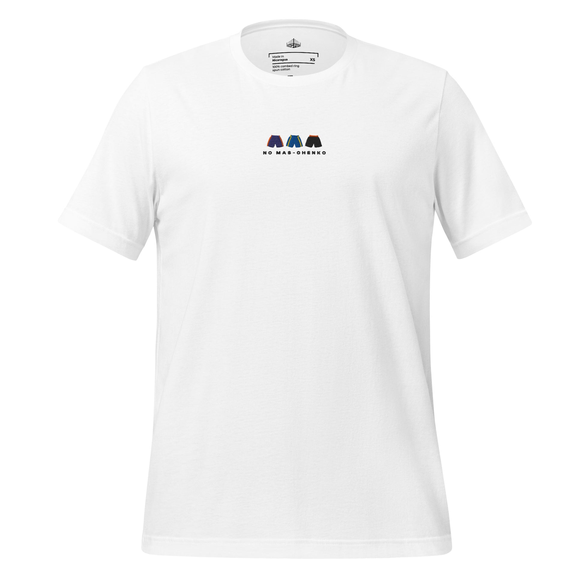 white No Mas-Chenko Embroidered Premium T-Shirt