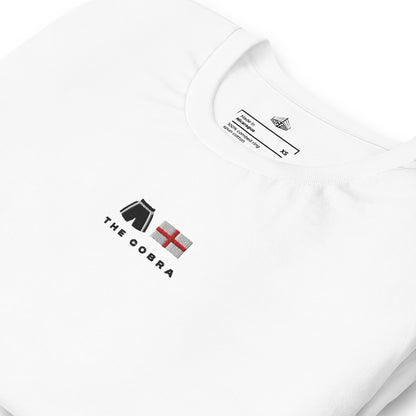 white The Cobra Embroidered Premium T-Shirt