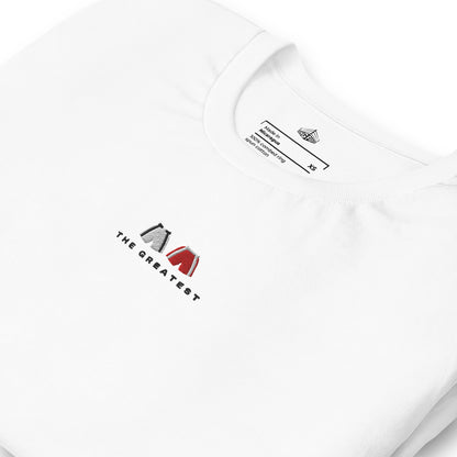 white The Greatest Embroidered Premium T-Shirt