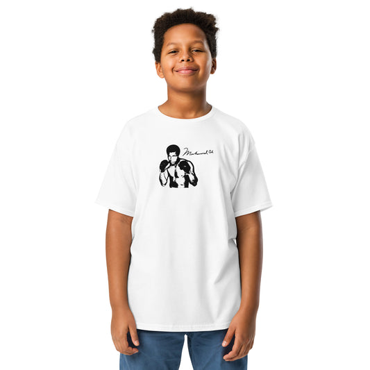 white Ali Signature Kids T-Shirt