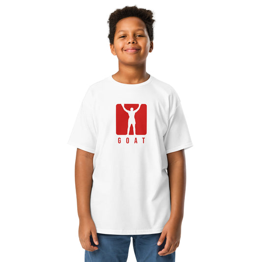 white Ali GOAT Kids T-Shirt