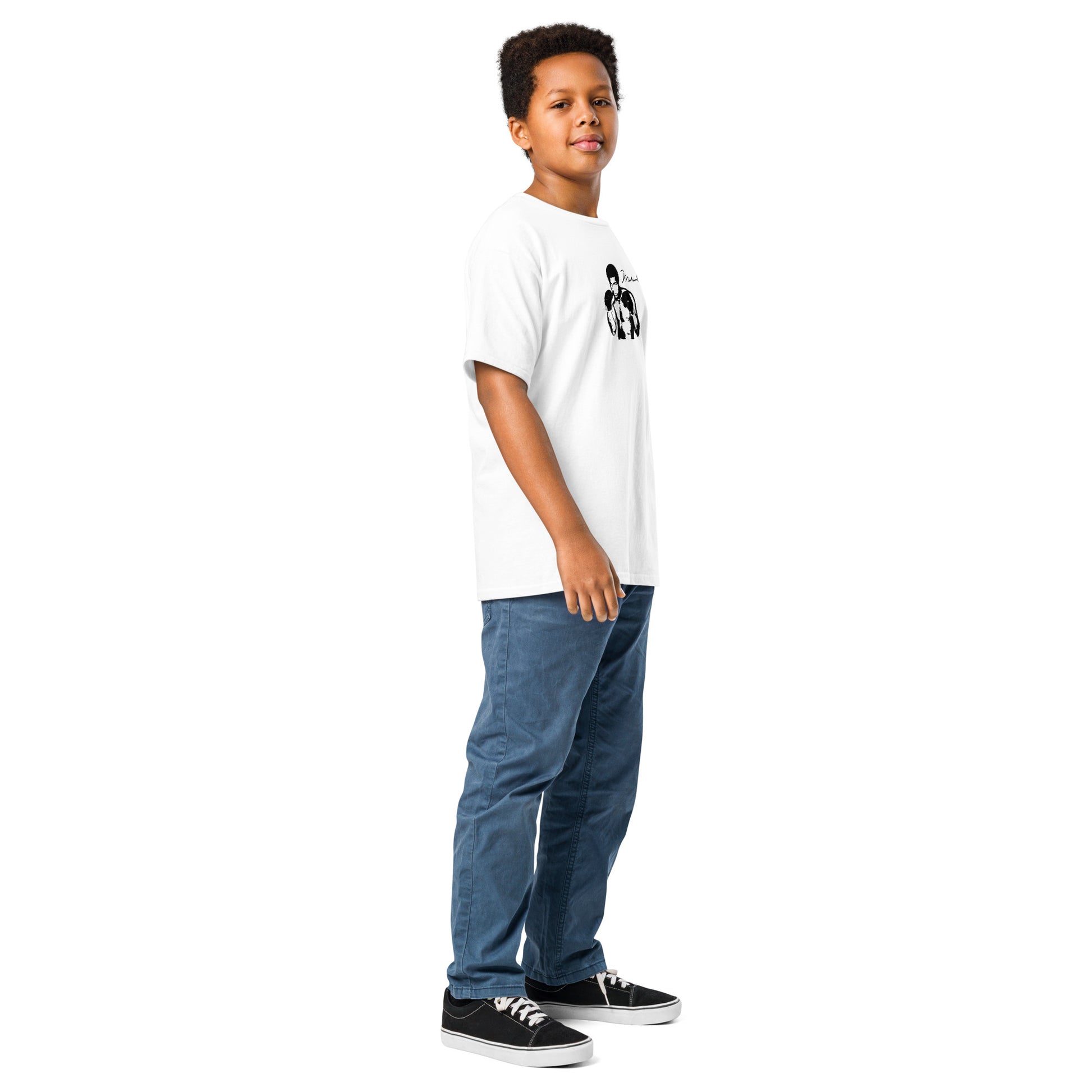 white Ali Signature Kids T-Shirt